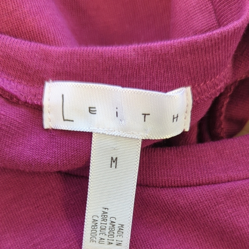 00582 Leith Ruched Bodycon Tank Dress Red M casual preppy summer stretch - Picture 5 of 6